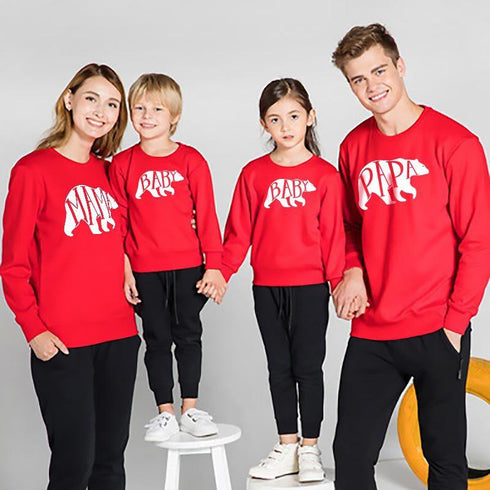 Long-sleeved parent-child sweater